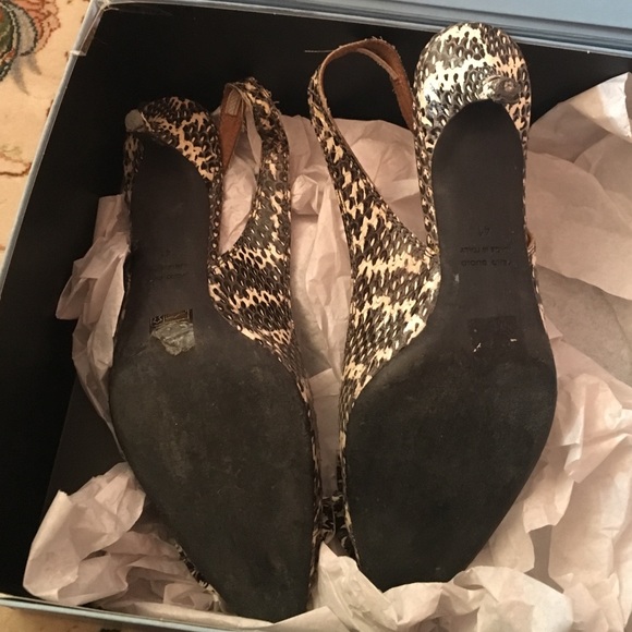 Lanvin snakeskin slingbacks 41 - Picture 3 of 4