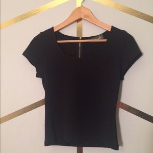 Maude Black Crop Top