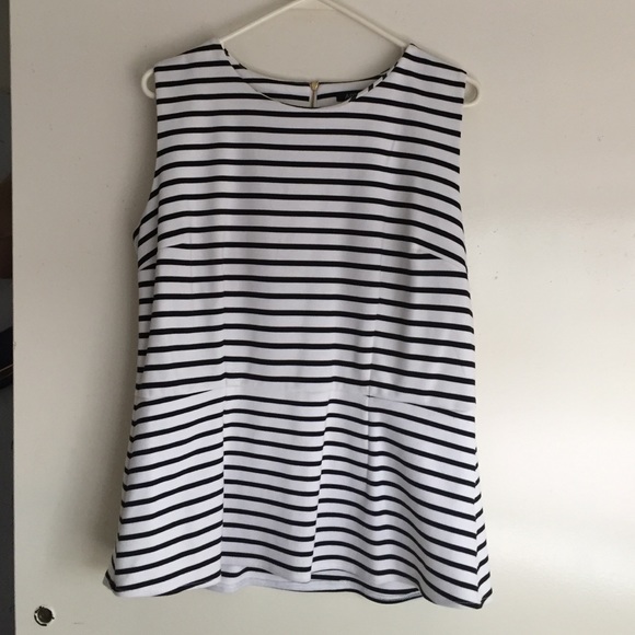 Striped peplum top
