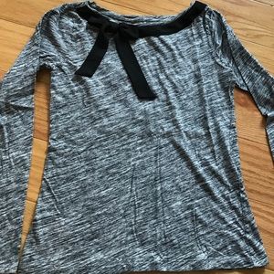 Black and white long sleeve shirt