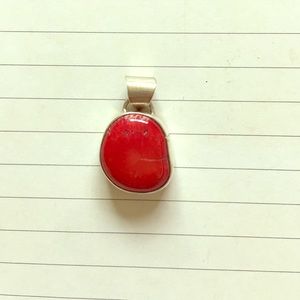 Red stone necklace pendant