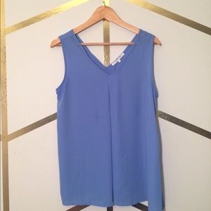 Blue Chiffon Tank