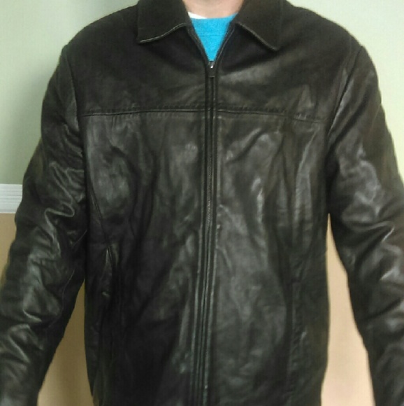 Men's leather coat