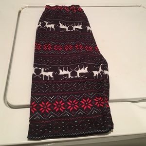 NWOT OS reindeer leggings, never worn