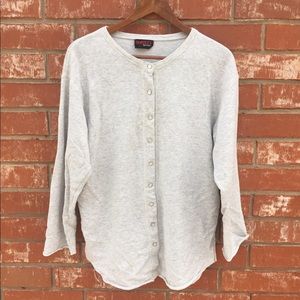 Pearl snap gray cardigan