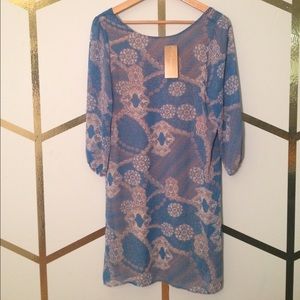 Francesca's Blue Chiffon Dress