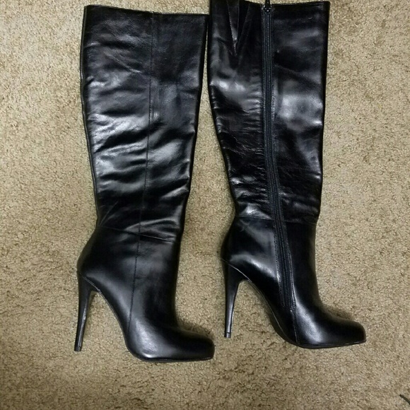 Black knee high boots