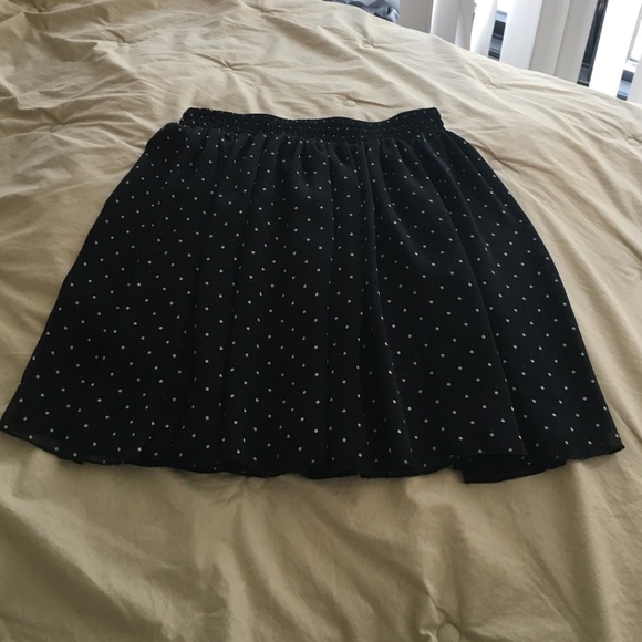 American Apparel black polka dot skirt