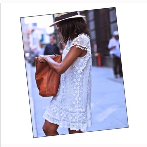 🚫SOLD🚫. White lace boho dress shift