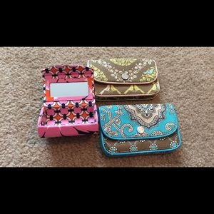 Vera Bradley mini bag and lipstick case set