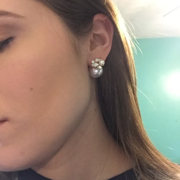 Crystal Double Sided Earrings - Picture 2 of 2