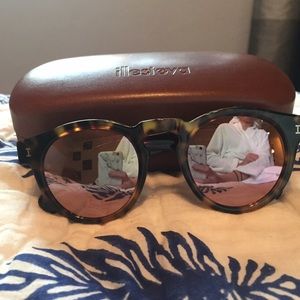 Illestava Leonard Round Mirrored Sunglasses