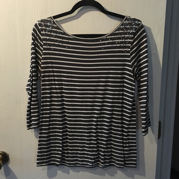 Gap striped top with sequins