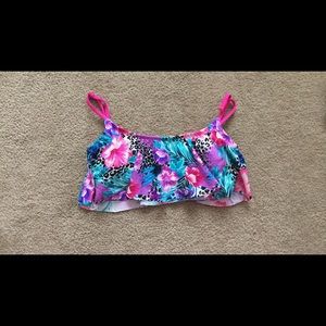 Tropical swimsuit two piece top