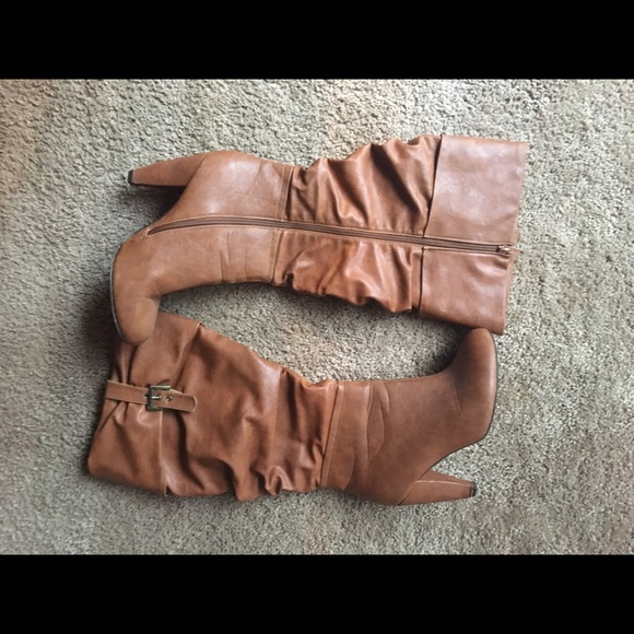 wide calf brown boots