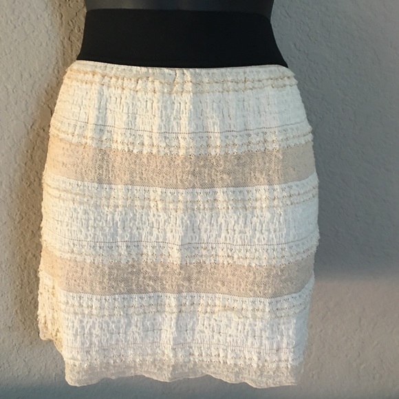 Free People Cream Opaque Lace Mini