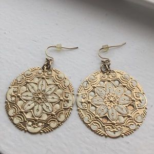 Statement gold earrings