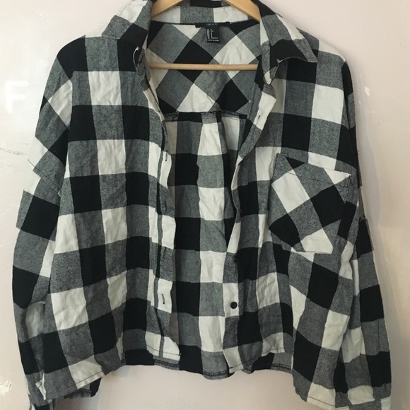 Forever 21 Black and White Flannel