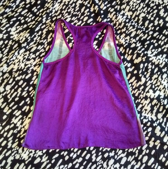 Flowy Top With Tie Dye Front And Silky Racerback ☮️ - Picture 2 of 3