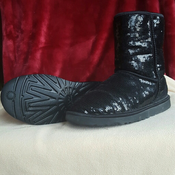 Black Sequined Uggs