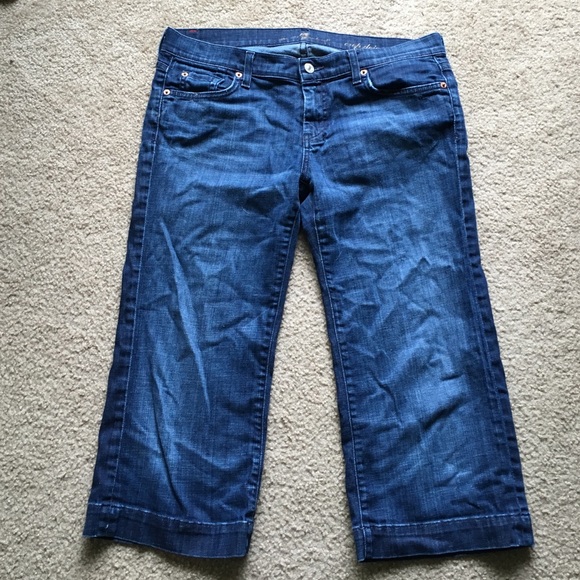7 For All Mankind Dojo Crops Sz 31 - Picture 1 of 4