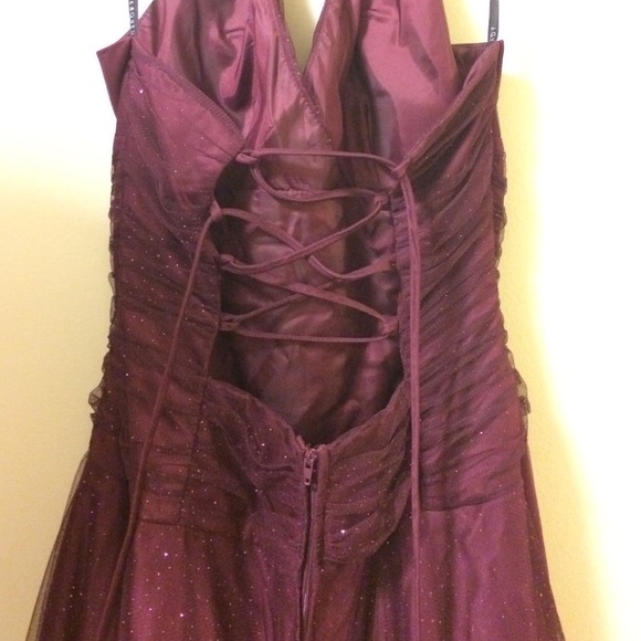 Purple floor length prom dress - Picture 3 of 4