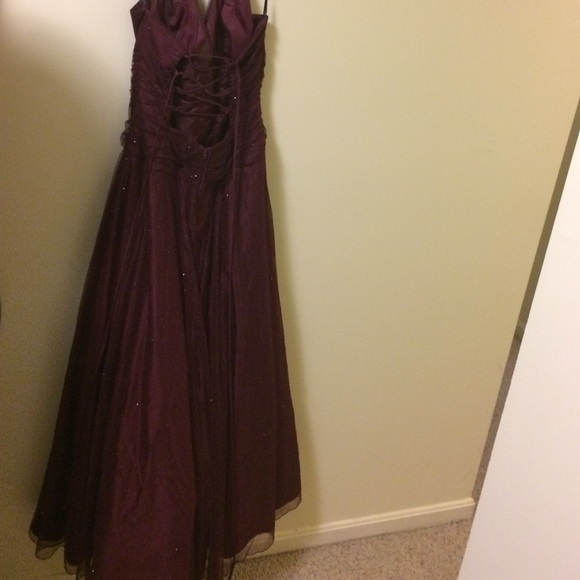 Purple floor length prom dress - Picture 4 of 4