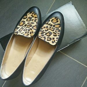 Calf hair loafers