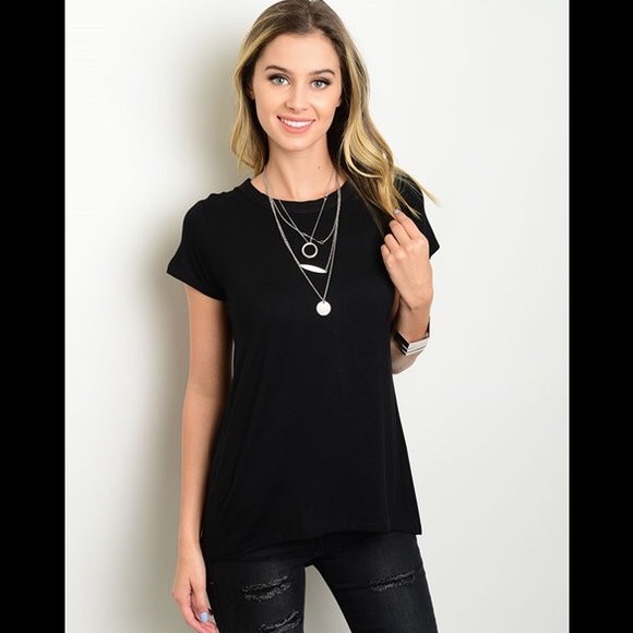 simple black blouse