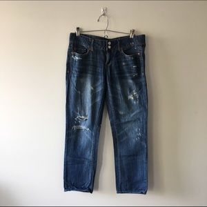 AE Distressed Boyfriend Crops