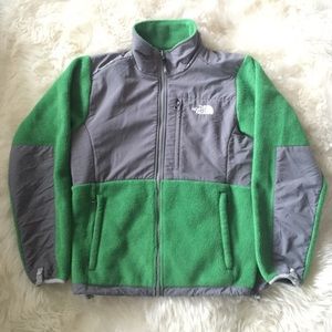 North face green/grey jacket