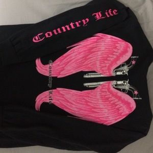 Country Life  long sleeve t shirt wings & pistols