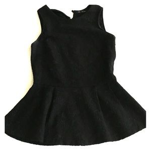 Detailed black peplum top