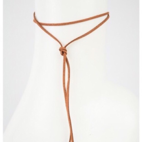 Camel Vegan Leather Necklace - Picture 2 of 2