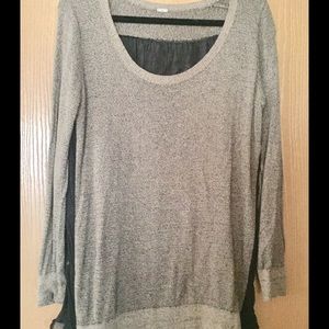 CHAN LUU Tunic Sweater with Embellished Back