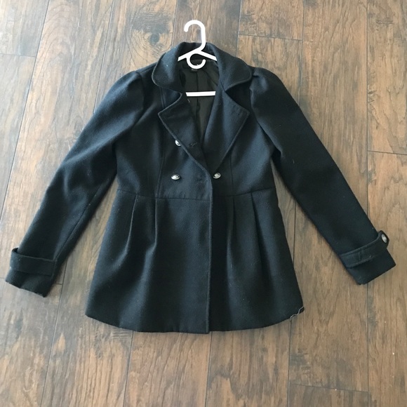 Black peacoat