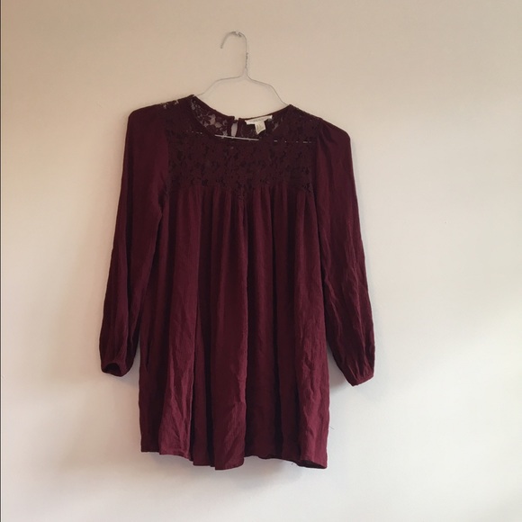 burgundy lace dress