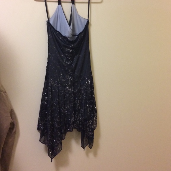 Juniors large black dress with silver sparkles - Picture 2 of 3