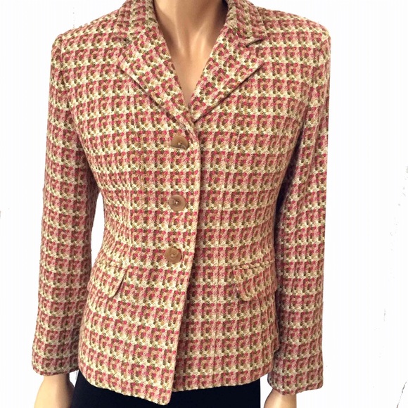 Talbots Italian wool tweed jacket blazer