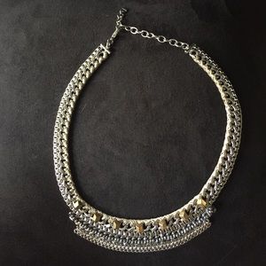 Stella & Dot mixed metal collar necklace