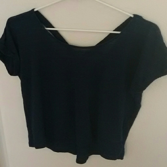 Blue Cross Back Wide Necked Tee