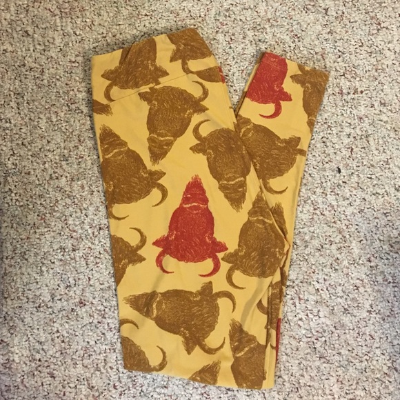 EUC LulaRoe TC bison leggings