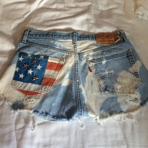 The Laundry Room Americana cutoffs, size small.