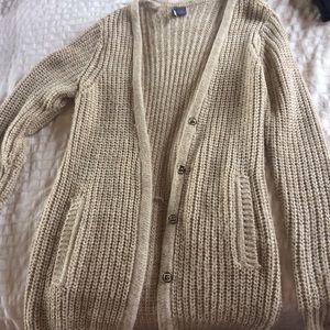 brown cardigan