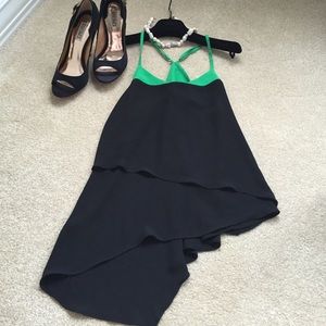 New BCBG top black and green XS but also fits S