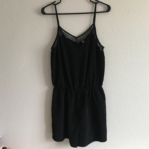 Black lace romper