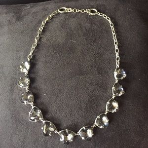 Stella & Dot silver and black sommerveil necklace