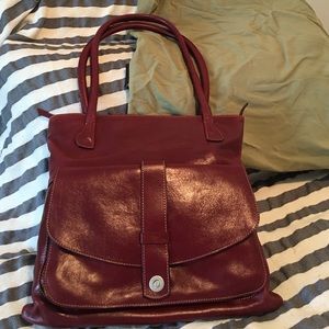Almas beautiful red Argentina leather bag
