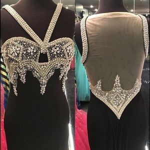 Beautiful black beaded and blinged dress
