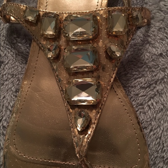 New rose gold sandals